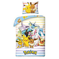 Pokémon Bettwäsche Set für Kinder aus Baumwolle | Passend für Decke 135×200 cm + Kissen 80×80 cm