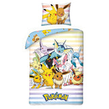 Pokémon Bettwäsche Set für Kinder aus Baumwolle | Passend für Decke 135×200 cm + Kissen 80×80 cm