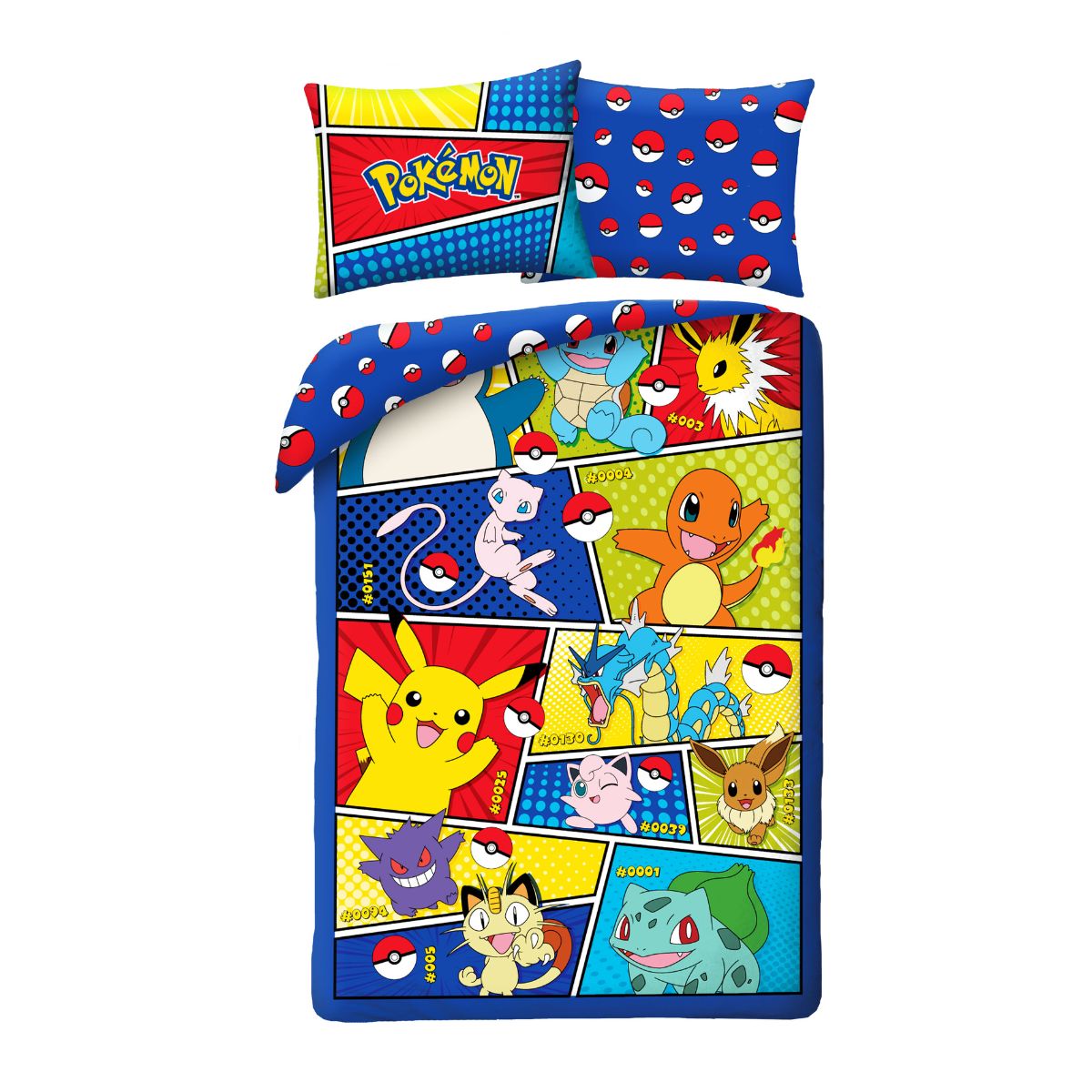 Pokémon Bettwäsche Set für Kinder | Baumwolle – Passend für Decke 135×200 cm + Kissen 80×80 cm