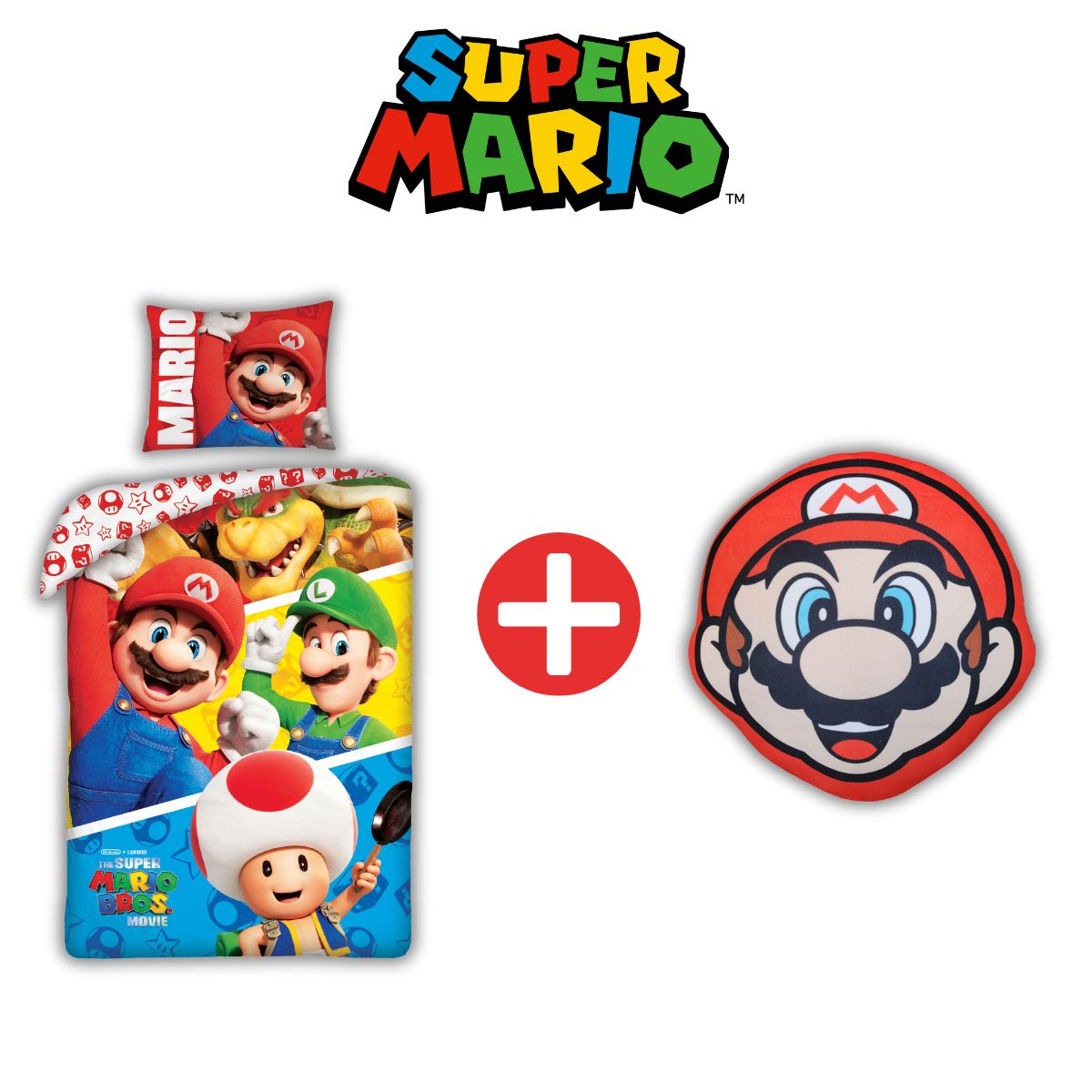 Super Mario Bundle: Bettwäsche + Kissen